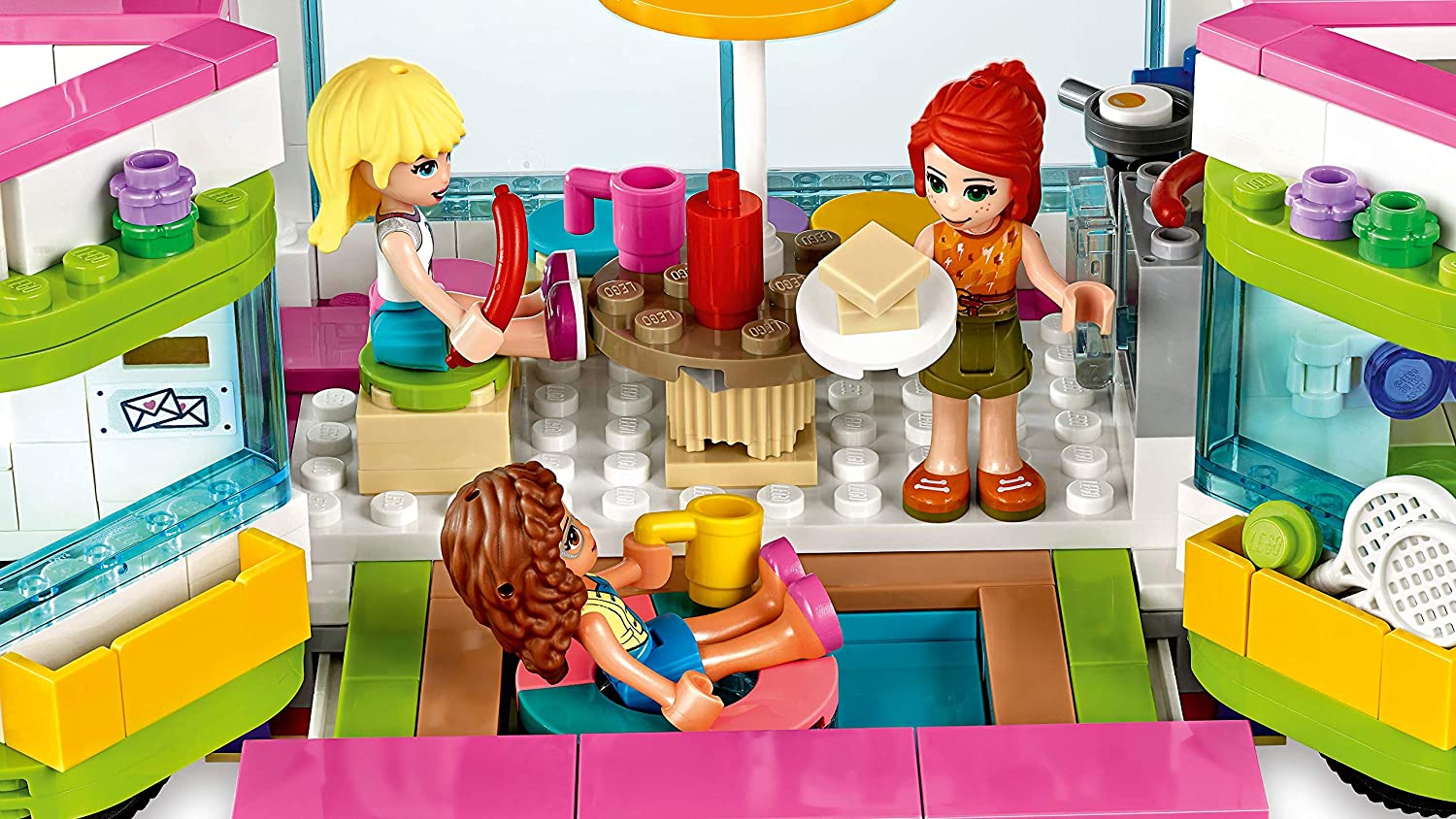 LEGO Friends Friendship Bus Toy with Swimming Pool and ...