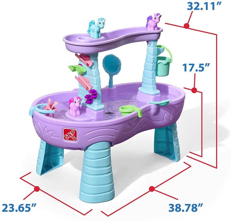 STEP2 Rain Showers & Unicorn Water Table 487299 Water Table Toys 4 You