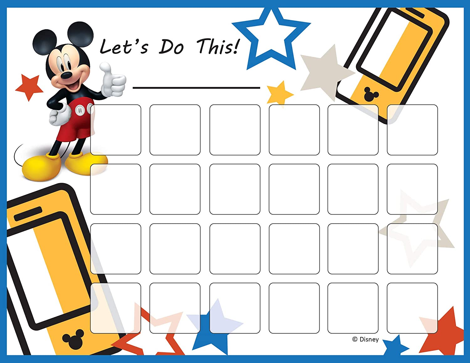 Potty training chart mickey mouse