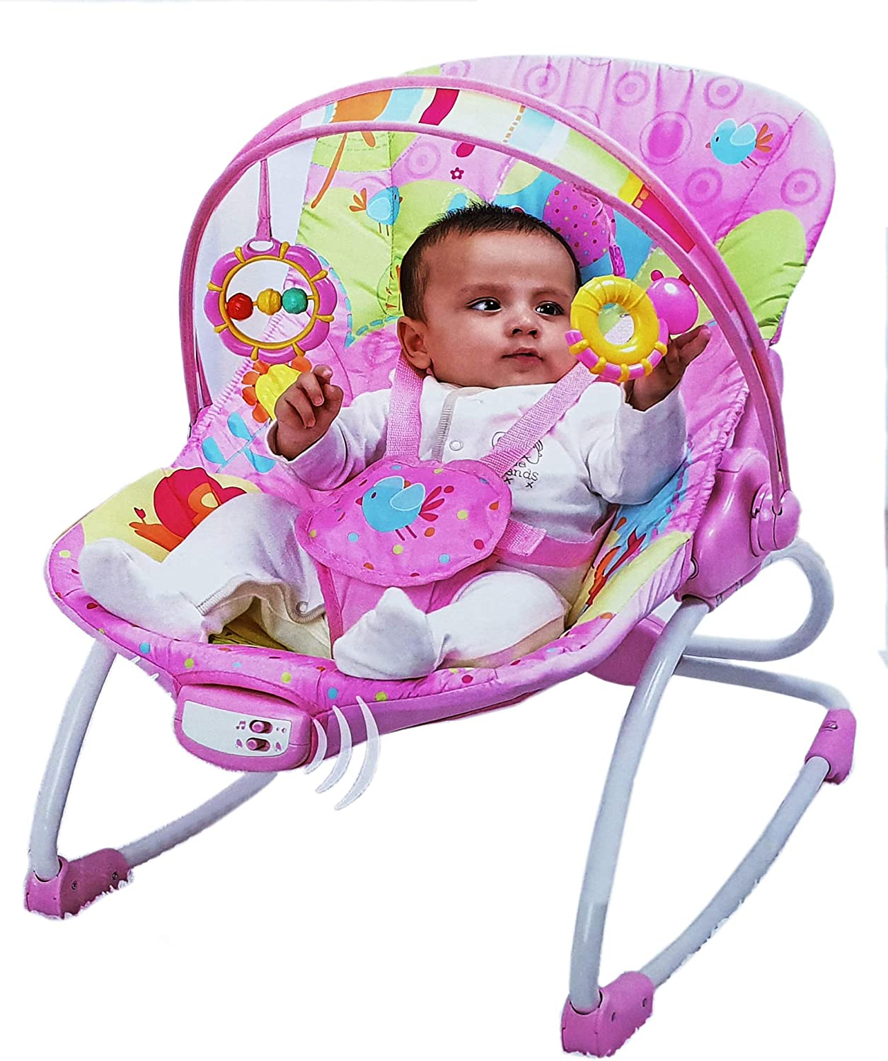 pink baby rocker