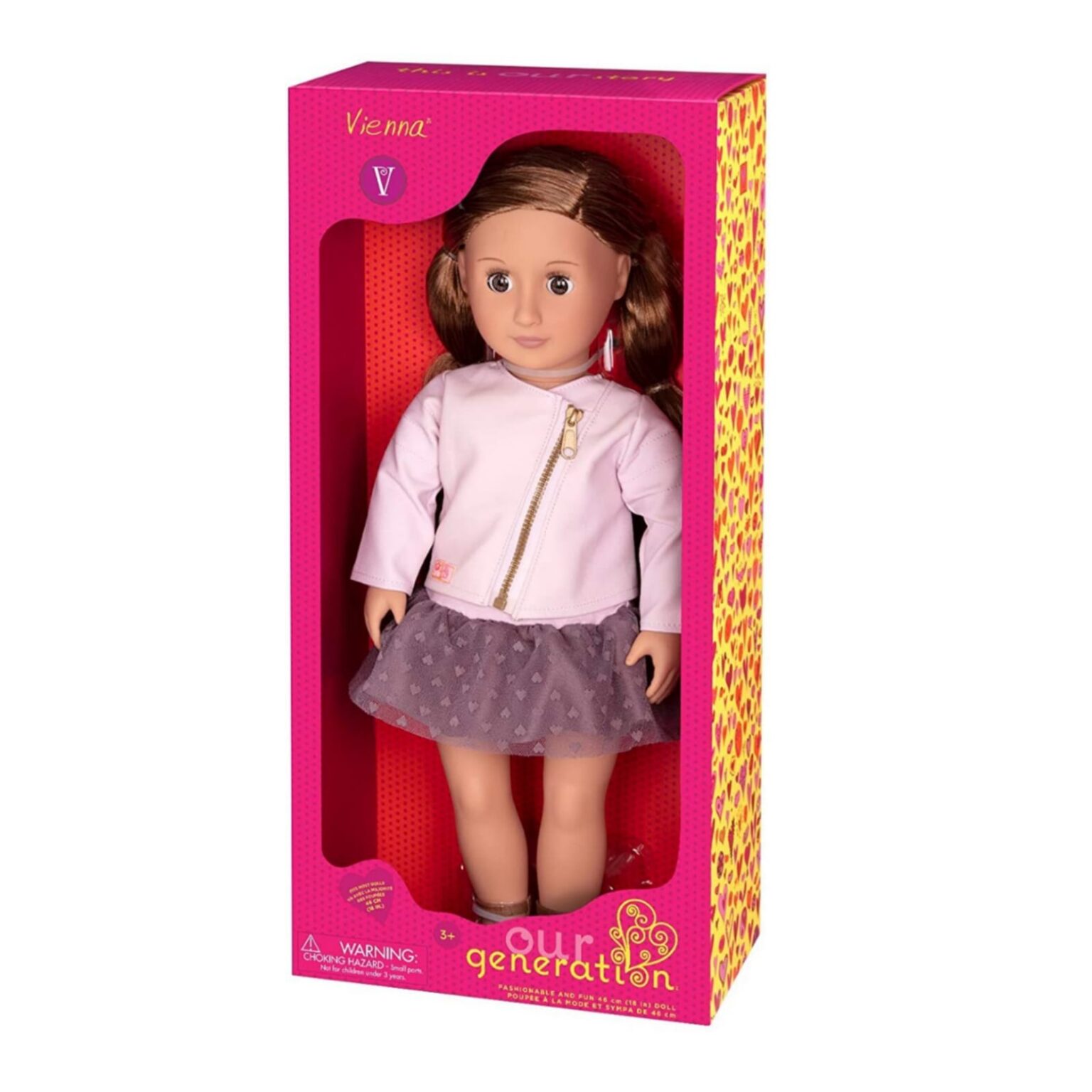 Our Generation 18 Inch Regular Doll Vienna with Long Brown Hair Toys