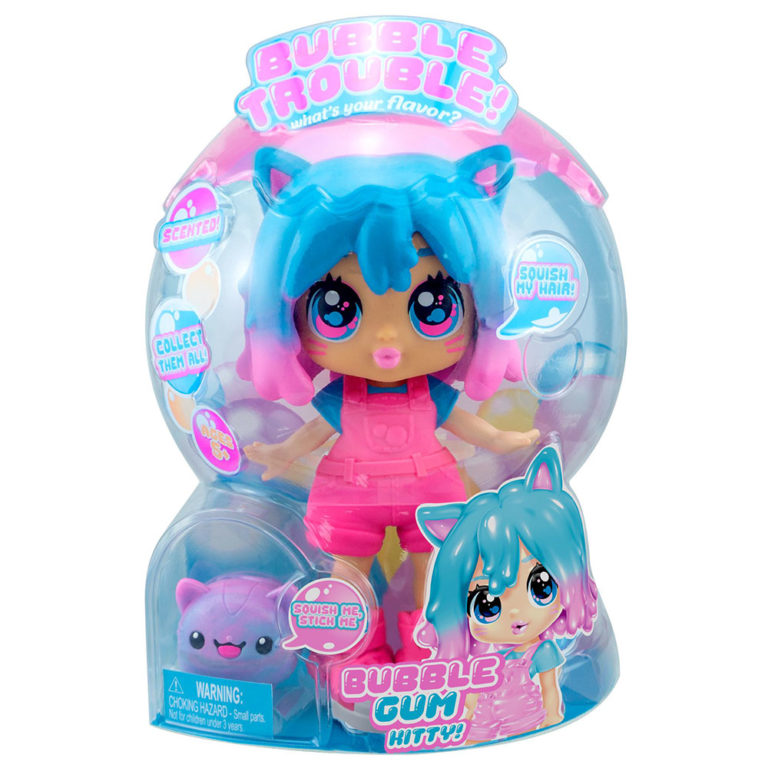 Bubble Trouble Squishy and Scented Doll Bubble Gum Kitty Toys