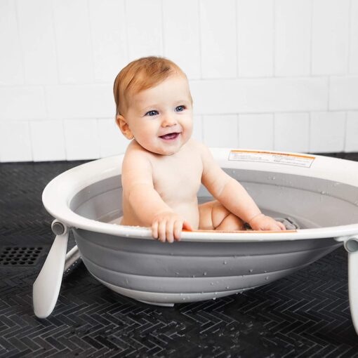 Boon Naked Collapsible Baby/Toddler/ Infant Bath Tub Green 